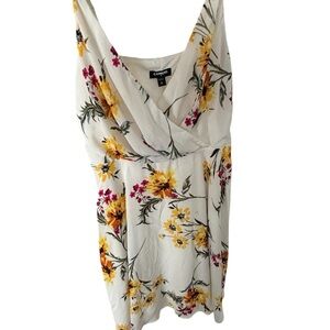 Express Floral White Sun Dress